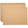 thumbnail image 1 of Juvale Scalloped Paper Placemats - Convenient Disposable Placemats - Elegant Table Settings - Paper Chargers for Dinner Plates - Brown, 10 x 14 in, 1 of 9