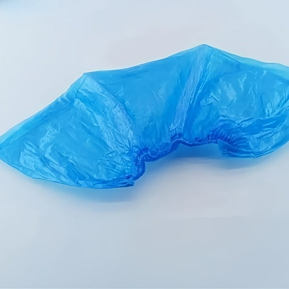 100-Pack Disposable Shoe Covers – Waterproof Non-Slip Boot Protectors with Elastic Ankle for Medical, Cleaning & Home Use