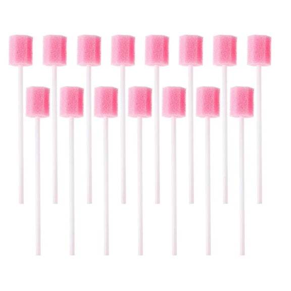 100Pack Disposable Sponge Swab Sticks, Soft Cleaning Care Wand for Ear Nose Eye Personal Sanitary Use