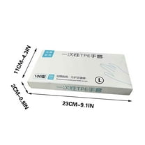 100-Pack Disposable TPE Gloves Large Size Kitchen Food Handling Mitts Puncture Resistant Odor Free Cooking Cleaning Food Service Essentials