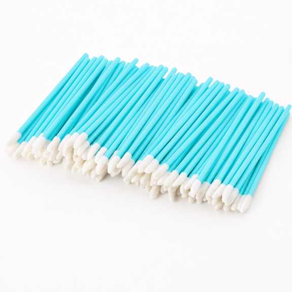 100 Pack Disposable Unicorn Lash Extension Cleaning Sticks Turquoise Lip Brush