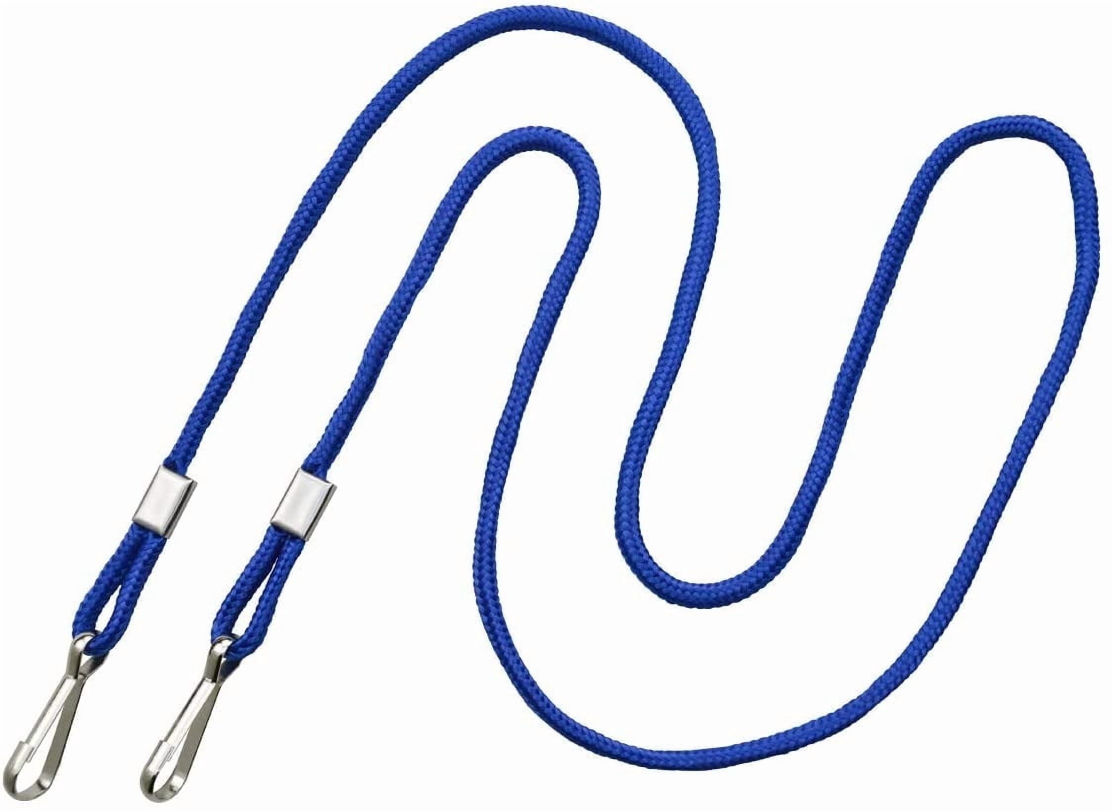 100 Pack - Double Clip Lanyards for Special Events (Two Hook/Open Ended) by Specialist ID (Blue)