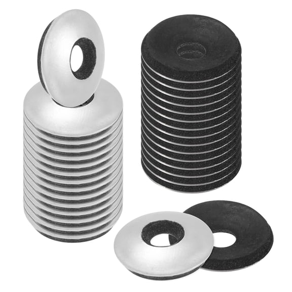 Uxcell 100 pack EPDM Bonded Sealing Rubber Washers, 304 Stainless Steel #12 x 5/8"OD Neoprene Rubber Washers Gasket for Bolts, Screws, Machinery, Ships, Roof