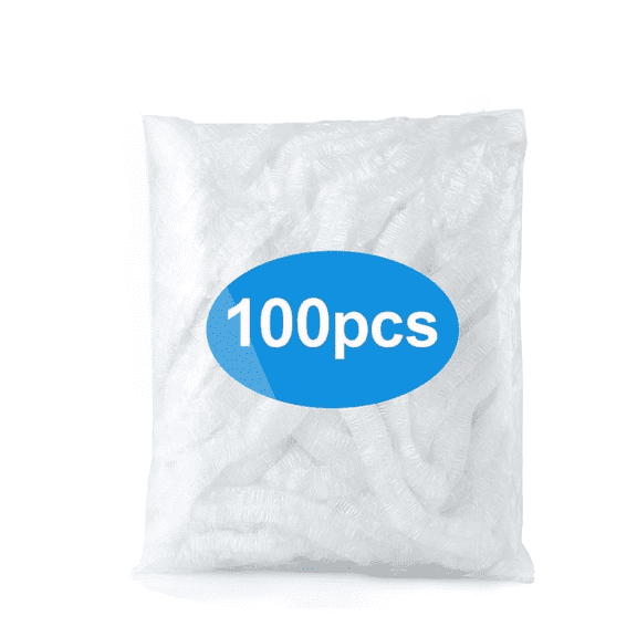 100 Pack Elastic Bowl Covers for Bread Proofing & Sourdough - Reusable Plastic Food Covers for Plates, Outdoor Picnics & Deep Conditioning (Clear)