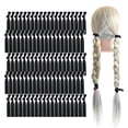 thumbnail image 1 of 100 Pack Elastic Hair Ties,Soft Ribbon Knotted Ponytail Holders,Black Fabric Ribbon Hair Ties,Elastic Flat No Damage Ponytail Holders,Knotted Hair Bands for Women, 1 of 6