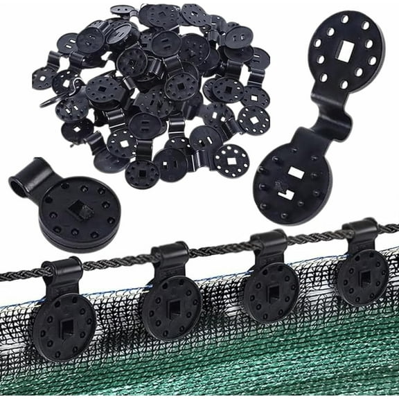100‑Pack Extra Large, Thickened Heavy‑Duty Shade Cloth Clips – Reusable Sun Shade Net & Anti‑Bird Netting Clamps, Lock‑Grip Tarp Clips for Garden, Patio Awnings & Greenhouse Fabric