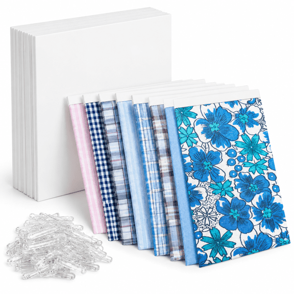 100 Pack Fabric Storage Boards with 400 Clips, 8.5 x 11 Inch Craft & Hobby Organizer