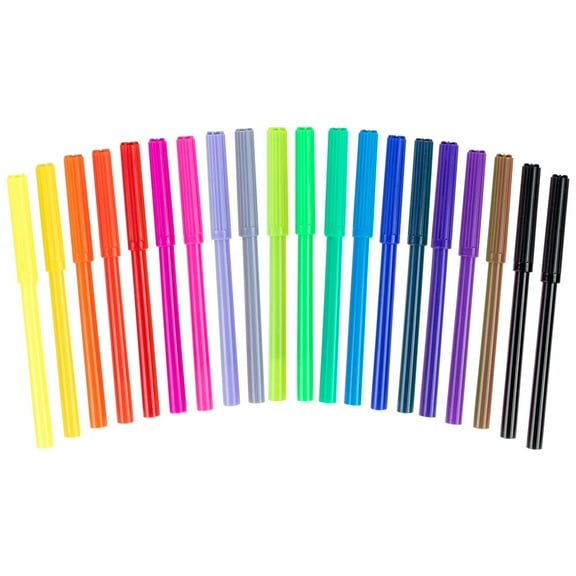 100 Pack of Fine Point Markers Containing 20 Markers Per Pack for Students & Classrooms in Black, Red, Orange, Yellow, Green, Navy Blue, Brown, Pink, Purple & More! - 2,000 Marker Count