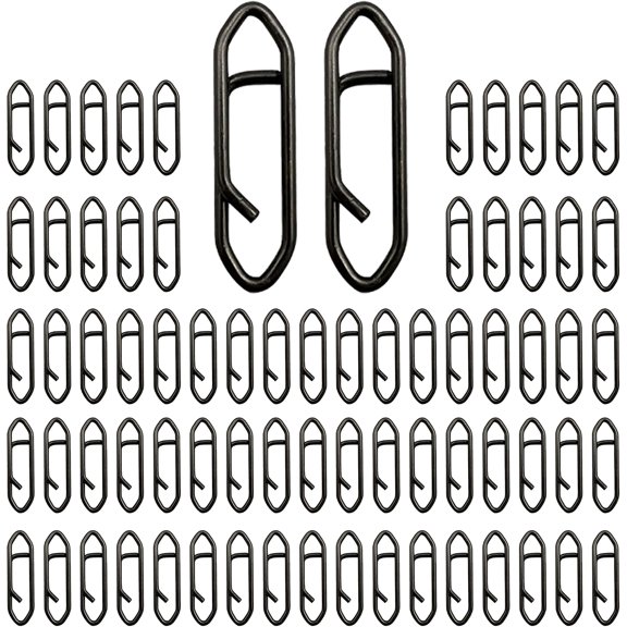 100 Pack Fishing Power Speed Clips: Stainless Steel Speed Clip High Strength Fishing Snap for Fishing Lure Quick Change, Saltwater Freshwater Crankbait Connector Tackle
