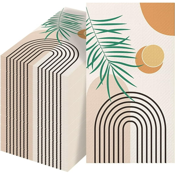 100 Pack Floral Napkins Disposable Paper Hand Towels 2 Ply Decorative Dinner Guest Towels Flower Cocktail Napkins for Bathroom Toilet Powder Room Wedding Bridal Shower Birthday (Lovely)