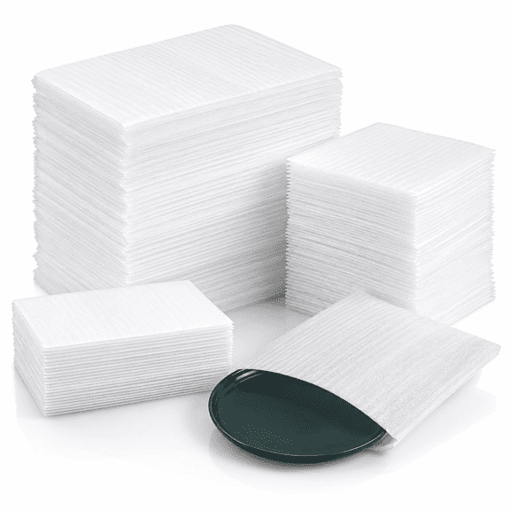 100 Pack Foam Wrap Cushion Pouches,8x 12" Cushion Foam Pouch,Foam Pouches,Foam Sheets Packing Sleeves for Moving Storage Packing and Shipping Supplies,Protect Fragile Items,Glasses,and Dishes