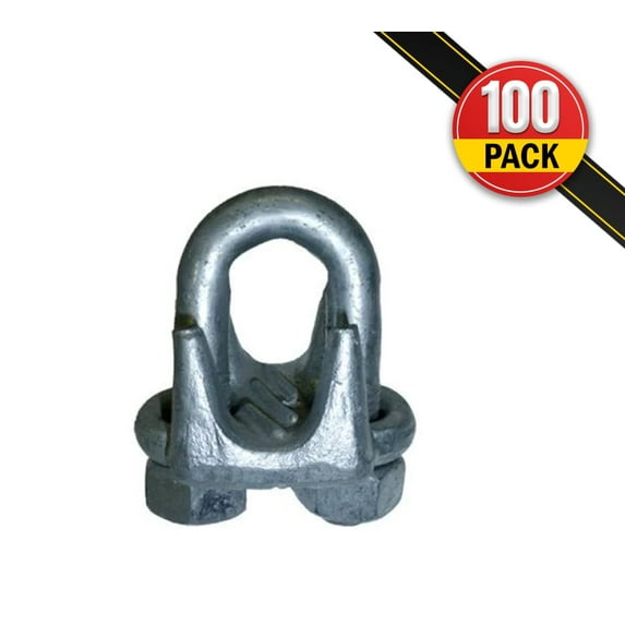 (100 Pack) Forged Wire Rope Clips 1/4"