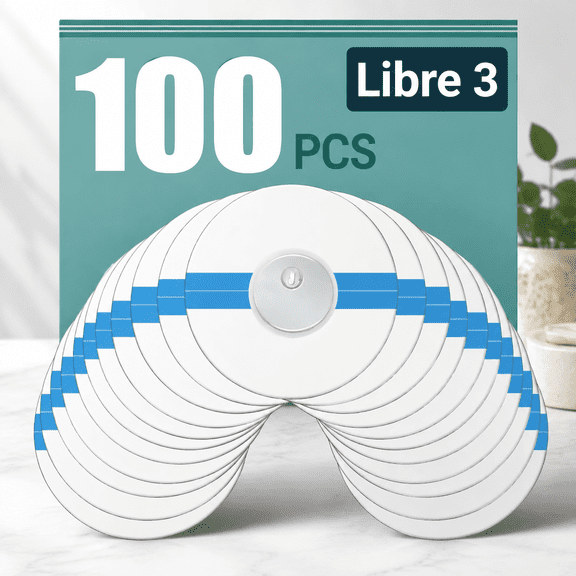 100 Pack Freestyle Sensor Covers for Libre 3, Waterproof Adhesive Patches, Waterproof Adhesive Transparent Tape