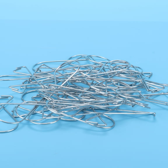 100-Pack Galvanized Steel Ceiling Grid Hooks, 2.4x1 Inch Automatic Rebound Clips for Hanging Plants and Decorations 100Pcs steel