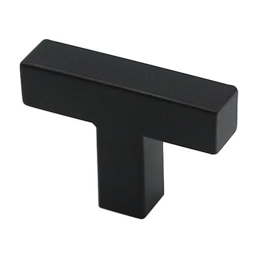 100 Pack Goldenwarm Black Square T Bar Single Hole Knobs