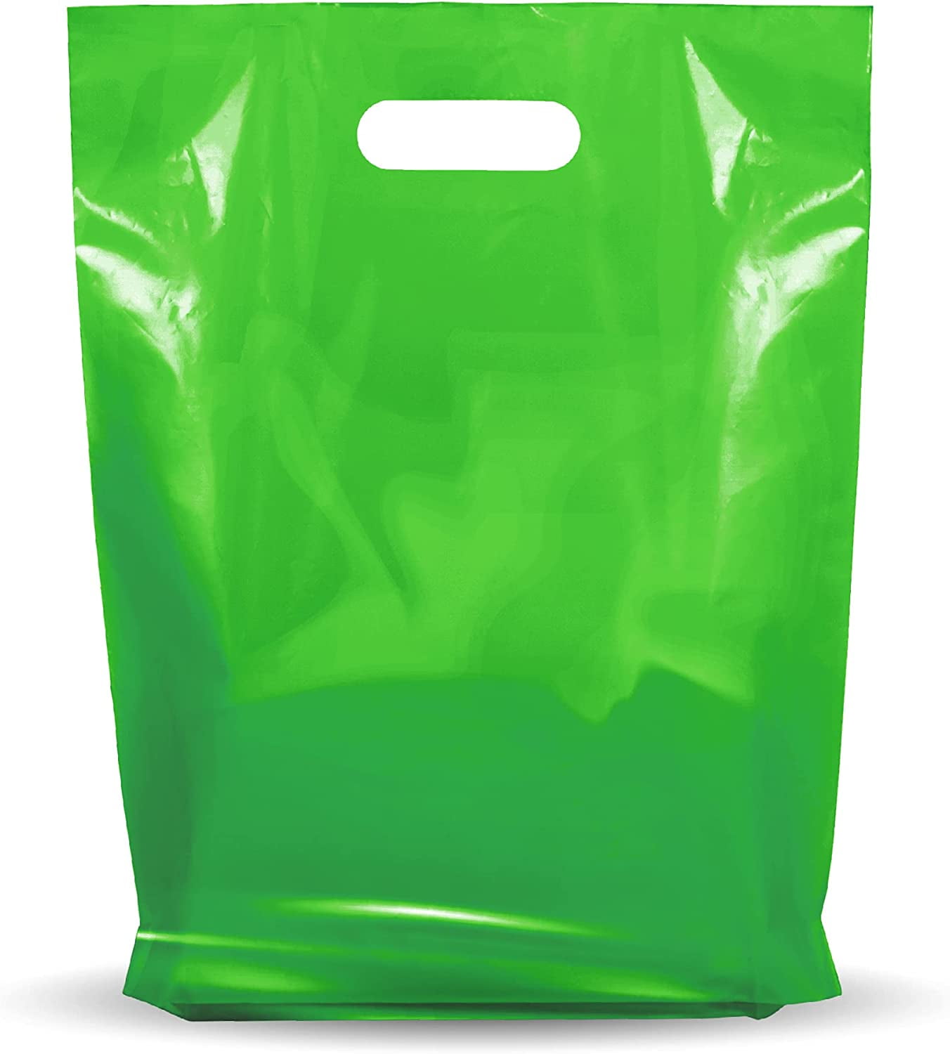 Aazon.co: 100 Pack 12" X 18"x 2 Il Thick Clear Plastic Shopping Erchandise Bags With Die Cut - Foto 12