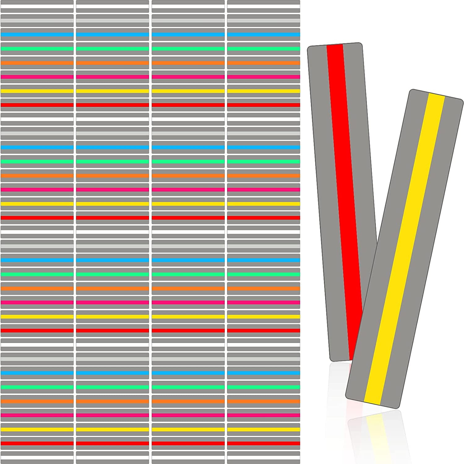 100 Pack Guided Reading Strips Colorful Highlight Strips Help with ...