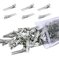 thumbnail image 1 of 100 Pack Hairdressing Double Prong Curl Clips, 1.8 Inch Curl Setting Section Hair Clips Metal Alligator Hairpins for Hair Extentions for Hair Salon,Barber,Stylist-Silver, 1 of 5