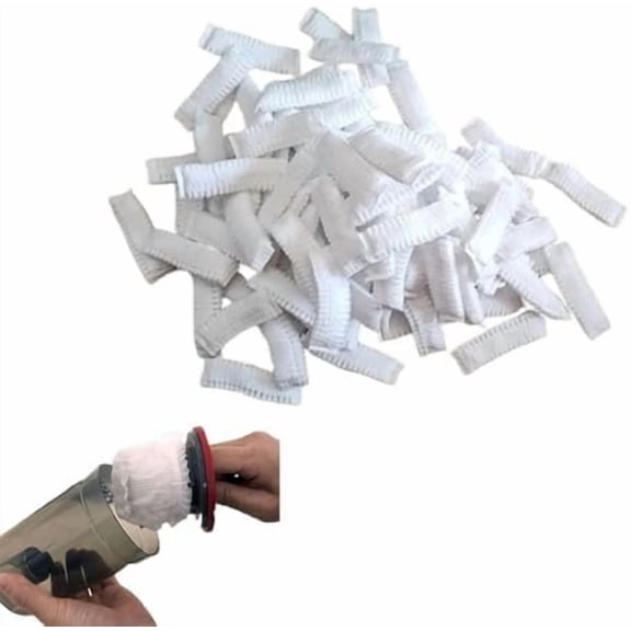 100 Pack Hand Vacuum Filter Cover Disposable Non-Woven Fabric Pre-Filter Caps Fiter Saver Socks for Dustbuster Handheld Vacuum Cordless Car Vacuum Cleaner Portable Rechargeable Mini Vacuum