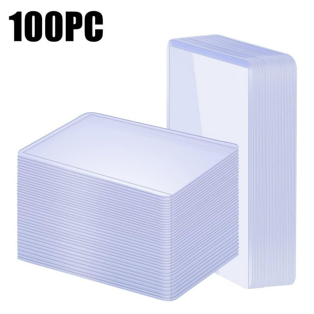 100 Pack Hard Card Sleeves Top For Cards Baseball Card Protectors Hard