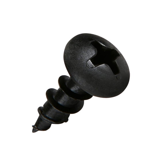 100 Pack Hardware #8 x 1/2" (12.7mm) Deep Coarse Thread Phillips Pan Head Black Phosphate Wood Screws, Excellent in Particle Board, MDF, Plastic Composites, S8X12PPCBP