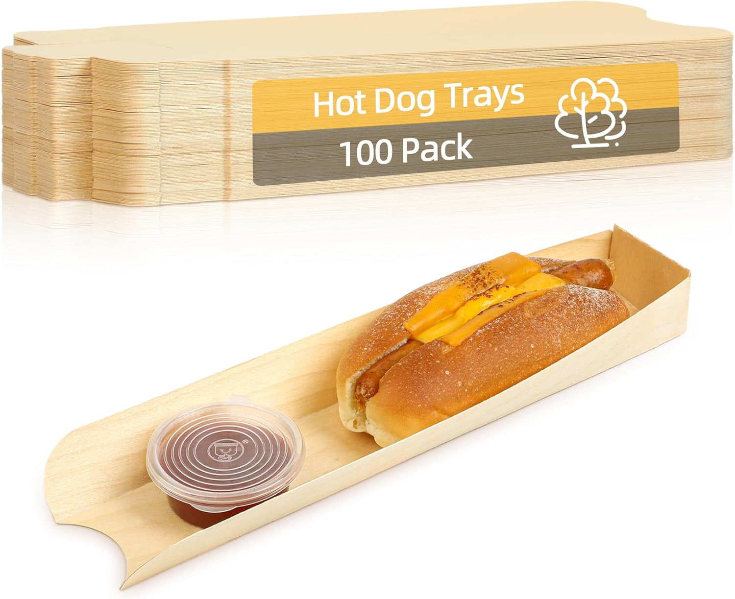 750 Paper Hot Dog Trays | White Hot Dog Wrappers | 8 Inch Hotdog Tray Holders Plates | Disposable Fluted Hotdog Boats | Hotdog Container - Concession Stand Trays - Hot Dog - View #6