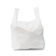 100 Pack - Jumbo LARGE T-Shirt Shopping/Trash Bags - 17 x 8 x 29 - 18 Microns Thick