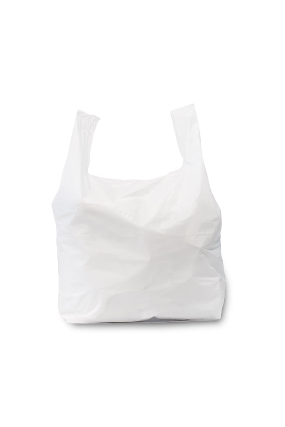 100 Pack - Jumbo (LARGE) T-Shirt Shopping/Trash Bags - 17" x 8" x 29" - 18 Microns Thick