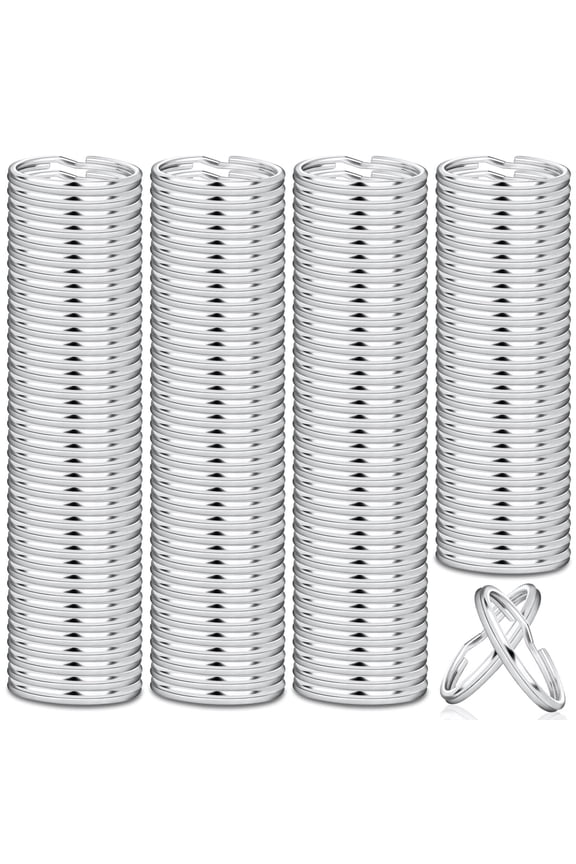 100 Pack Keyrings, Split Key Rings Bulk for Keychain and Crafts (1 Inch)