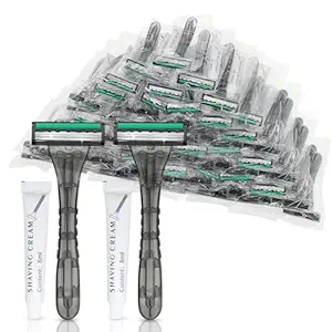 (100 Pack) Kheoxusa 3 Blade Disposable Razor,Three Blade Disposable ...