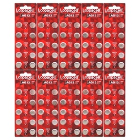 100 Pack LOOPACELL LR44 AG13 357 Button-Cell Batteries