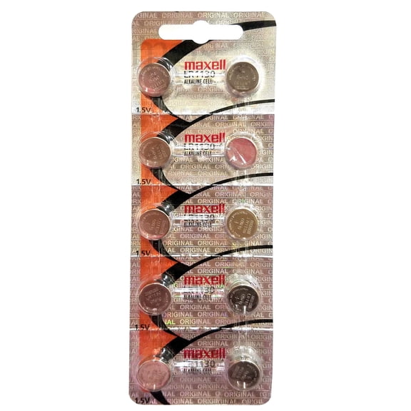 100-Pack LR1130 / AG10 / 389 Maxell Alkaline Button Batteries