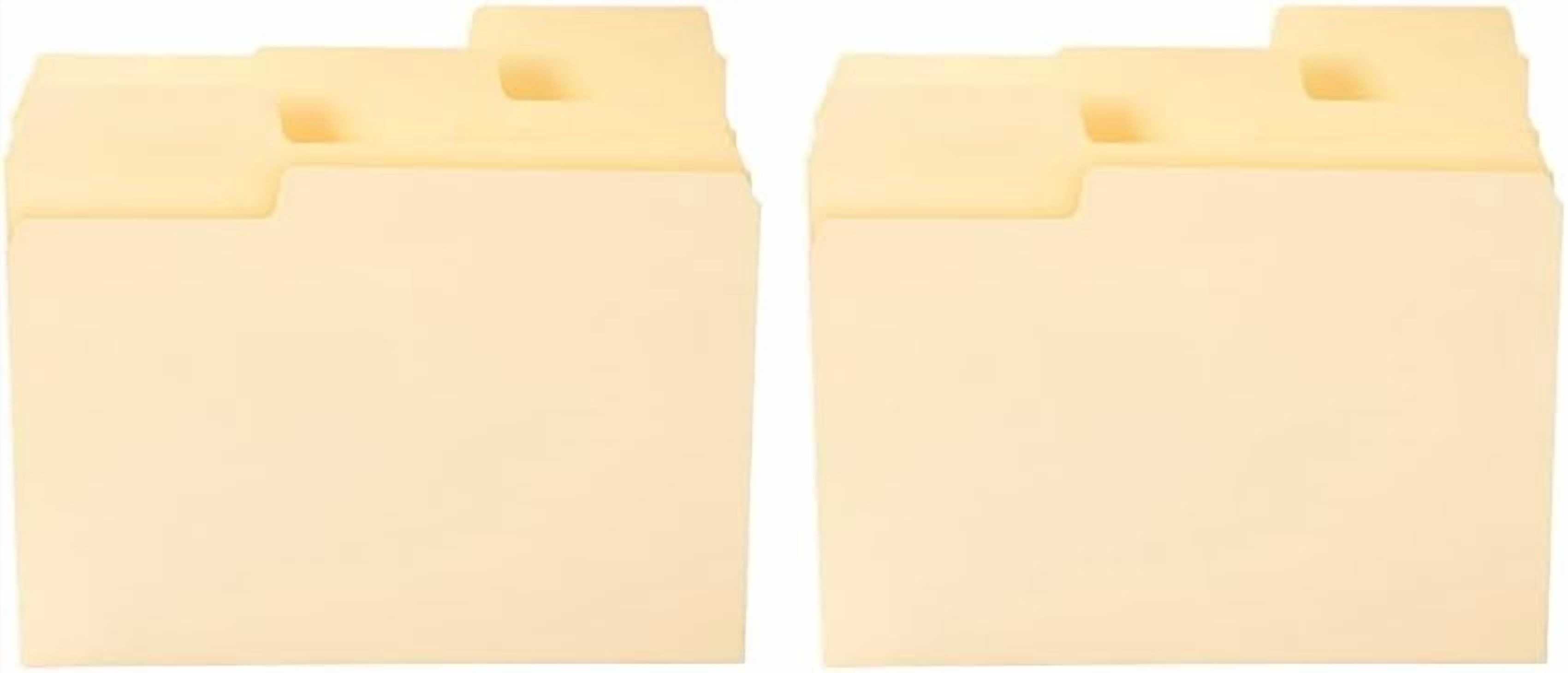 100-Pack Letter Size File Folders - Oversized 1/3-Cut Tabs for Extra ...