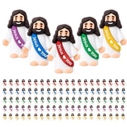 Mini Jesus Rubber Figures "Jesus Loves You" Religious Party Favors 100 Pack