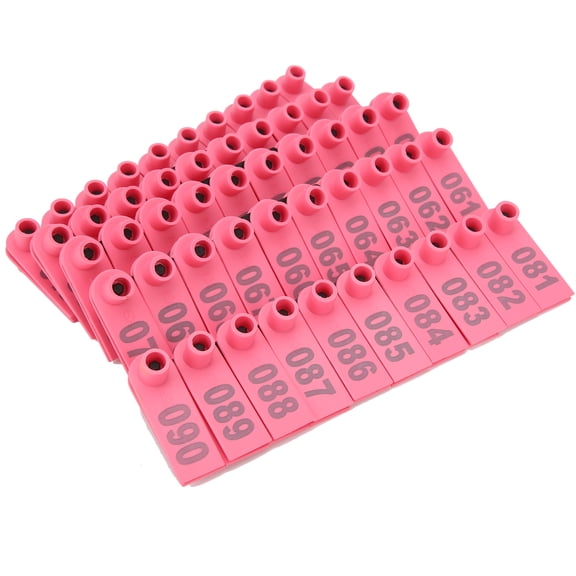 100 Pack Livestock Ear with Buckles for Goats Pigs Cattle Sheep - Durable Plastic Identification Labels