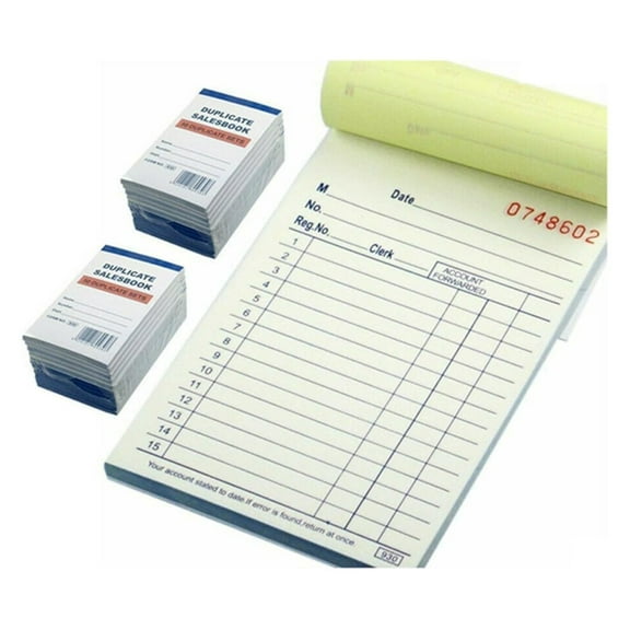 100 Pack Lot Small Sales Book Order Receipt Invoice Book Carbonless Copy (50 Sets 3.5" X 5.5")