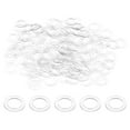 thumbnail image 1 of 100-Pack M10 Flat Washers, 10mm ID 15mm OD 1mm Thick Clear Plain Plastic Washer Grommets, 1 of 7