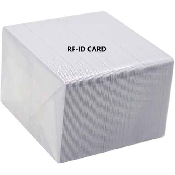 RACCI 100-Pack MIFARE Classic 1K Compatible Smart RFID Cards - 13.56MHz 14443A Protocol Blank White Cards for Hotel Access, Attendance, and Printing (Compatible with Most Card Printers)