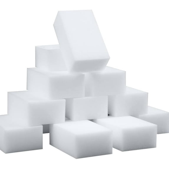 100 Pack Magic Sponge Eraser Extra Thick and Long Lasting Melamine Cleaning Sponges in Bulk - Multi Surface Power Scrubber Foam Cleaning Pads - Bathtub, Floor, Baseboard, Bathroom, Wall Cleaner