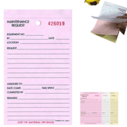 100 Pack Maintenance Request - White - Triplicate