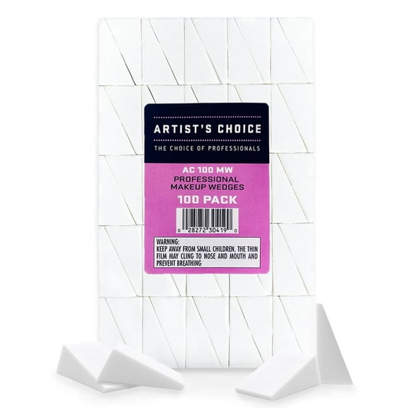 Triangle Cosmetic Makeup Sponge Applicator Wedges, Disposable, Latex Free