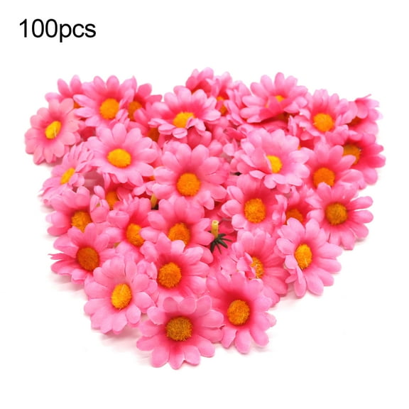 100 Pack Mini Artificial Silk Sunflower Heads - Available in Multiple Colors for Crafting and Decor