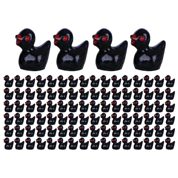 100-Pack Mini Resin Ducks for Fairy Garden Decor | Tiny Miniature Figures & Small Plastic Ducks Bulk for Aquarium Landscape | Cute Tabletop Ornaments