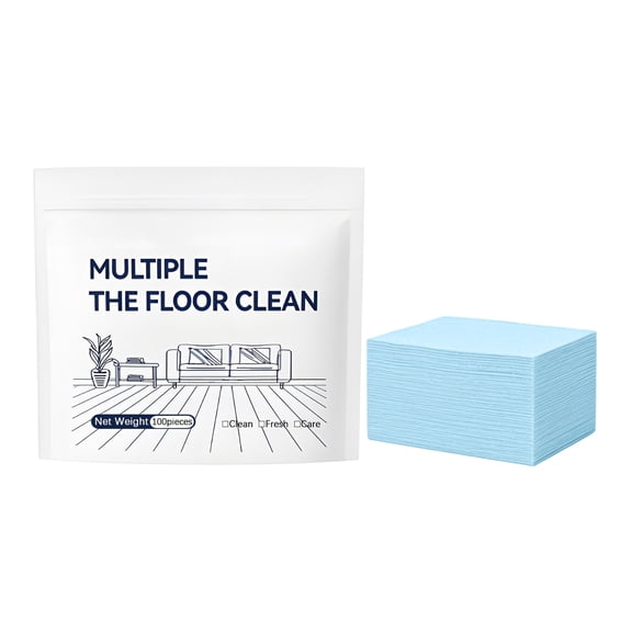 100-Pack Multi-Effect Floor Cleaning Sheets Dissolvable Tablets for Tile Wood Laminate Mopping Decontamination Brightening Fresh Scent