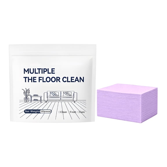 100-Pack Multi-Effect Floor Cleaning Sheets Dissolvable Tablets for Tile Wood Laminate Mopping Decontamination Brightening Fresh Scent