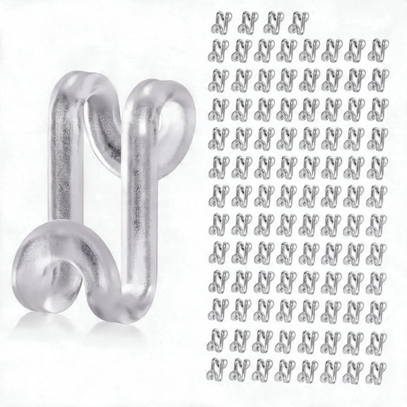 100 Pack Multi-Functional Mini Clothes Hanger Connector Hooks, Thickened Plastic Stackable Cascading Hanger Links For Wardrobe Closet Storage Organization