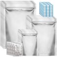 100 Pack Mylar Bags for Food Storage with 100x400cc Oxygen Absorbers