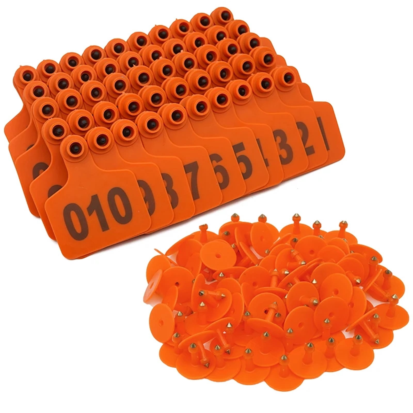 100-Pack Numbered Cattle Ear Tags, 001-500 Livestock Identification ...
