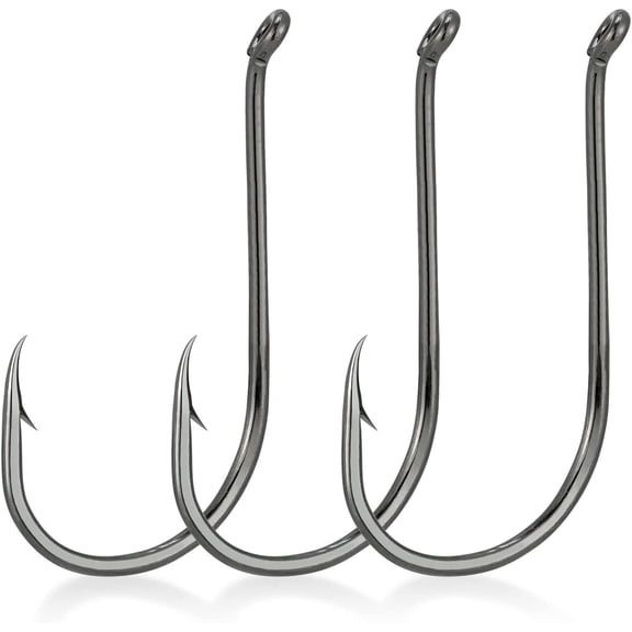 100 Pack Octopus Fishing Hook Saltwater & Freshwater Live Bait Offset Catfish Bass Surf Fishing Hooks Texas Drop Shot Rig Carp Bluegill Tuna