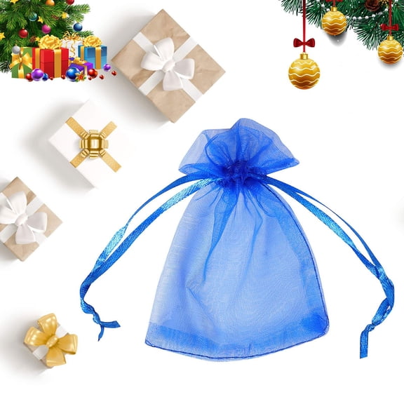 100-Pack Organza Drawstring Gift Bags (7X9Cm), Drawstring Closure For Easy Gifting And Decorative Use, Ideal For Weddings, Birthdays, Festivals, Party Favors, And Daily